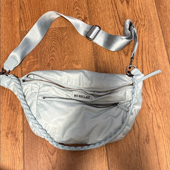 MZ Wallace Silver Blue Crosby Sling Bag NEW!! - Picture 2 of 6